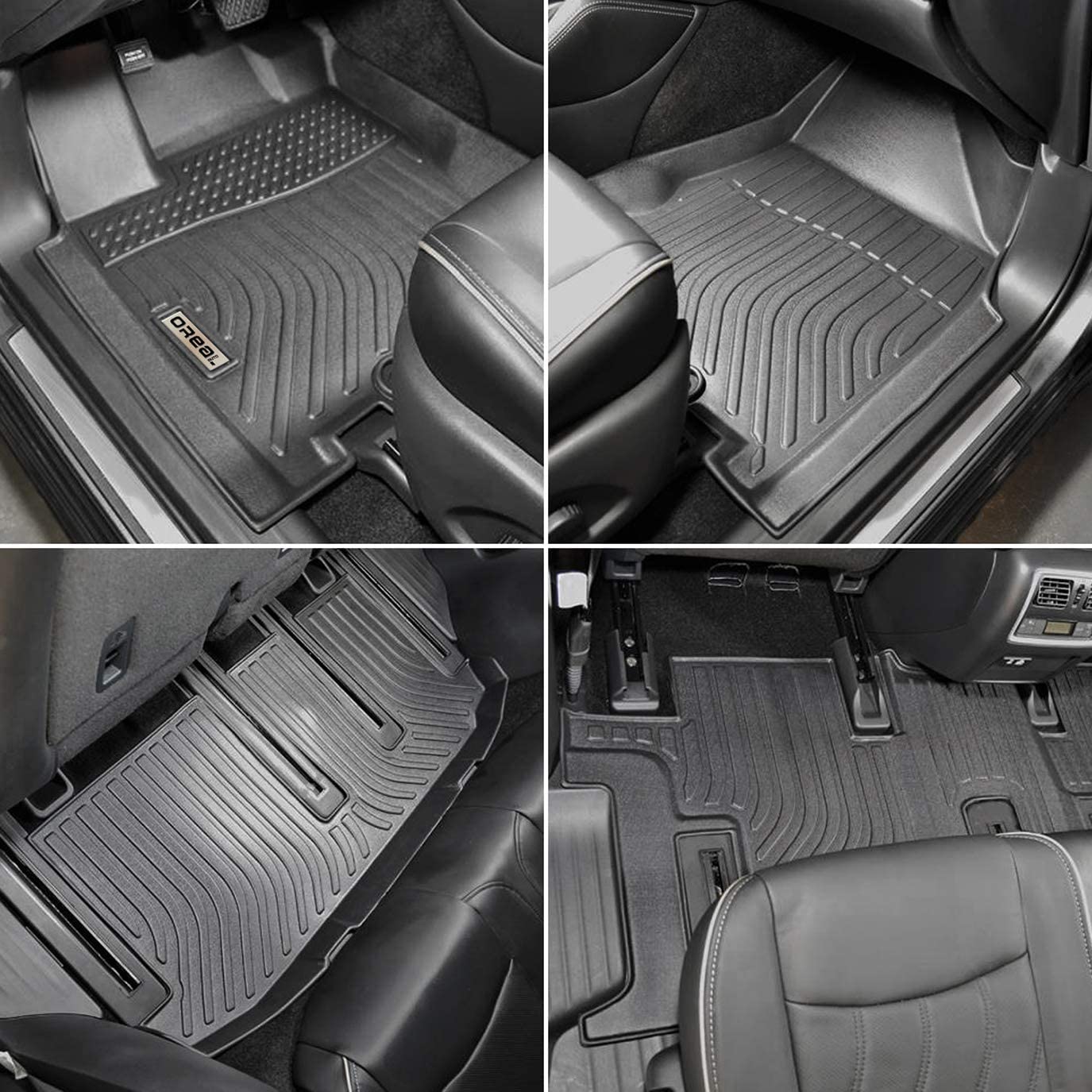 Infiniti QX60 7 Seats 2022 Black Floor Mats TPE orealauto