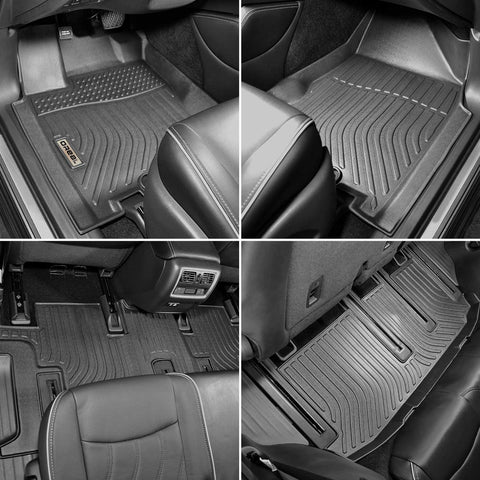 Nissan Pathfinder 8 Seats 2022- Black Floor Mats TPE