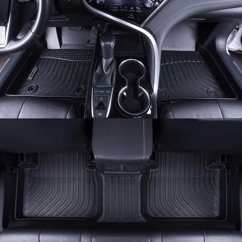 GMC Yukon XL 8 Seats (Bench Seat) 2021-2023 Black Floor Mats TPE