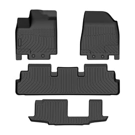 Nissan Pathfinder 2022-2025 (2nd Row Bench) Black Floor Mats TPE