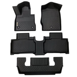 Ford Explorer 6 Seats 2020-2025 Black Floor Mats TPE(6 Seats Bucket. Not for Bench)