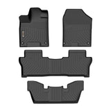 CLEARANCE | Honda Pilot 2016-2022 (2nd Row Bucket) Black Floor Mats TPE
