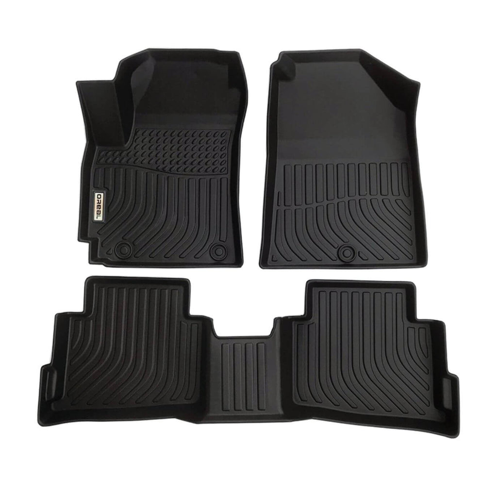 Kia Seltos 2020-2025 Black Floor Mats TPE