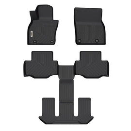 Mazda CX-90 2024-2025 (2nd Row Bucket) Black Floor Mats TPE