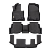 Mazda CX-9 2016-2025 (2nd Row Bench) Black Floor Mats TPE