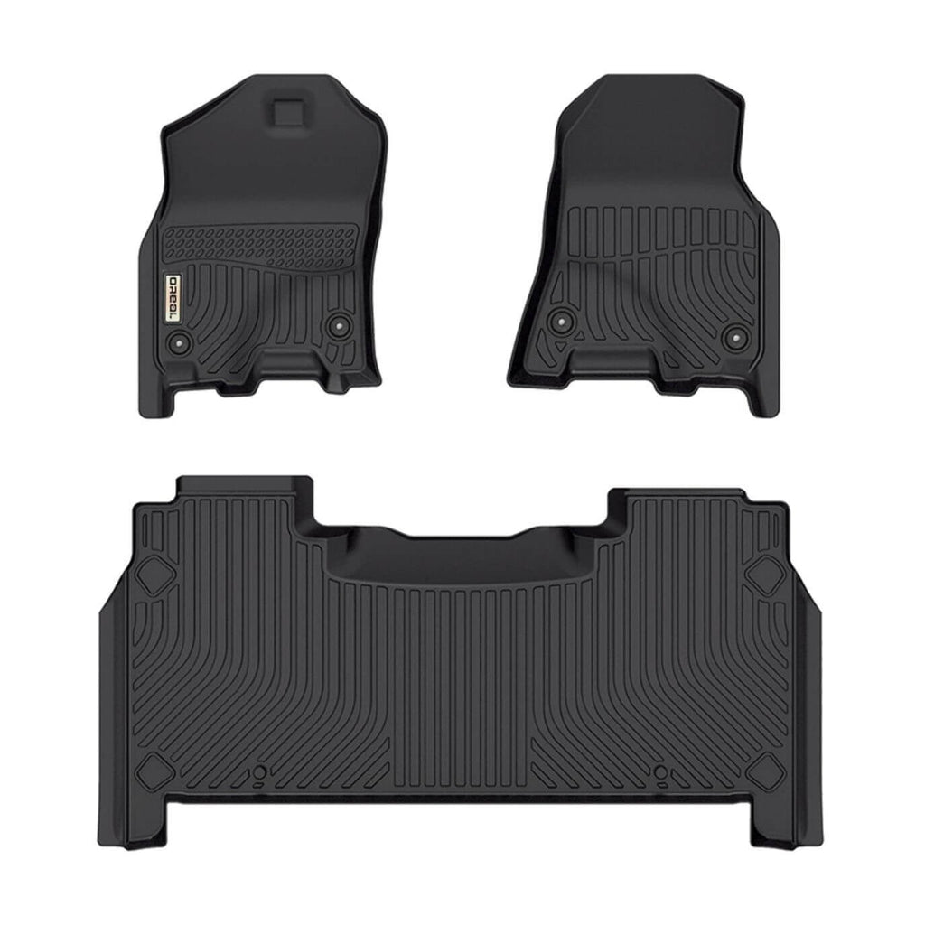 CLEARANCE | Dodge RAM 1500 Crewcab 2019-2024 (Not fit Classic) Black Floor Mats TPE
