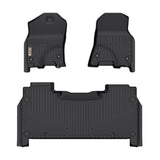 CLEARANCE | Dodge RAM 1500 Crewcab 2019-2024 (Not fit Classic) Black Floor Mats TPE