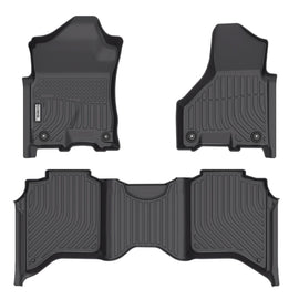 Dodge RAM 2500/3500 CrewCab 2019-2024 Black Floor Mats TPE