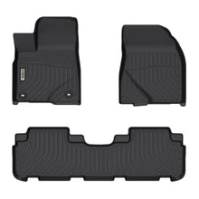 Load image into Gallery viewer, Toyota Highlander 2014-2019 (1st &amp; 2nd Rows) Black Floor Mats TPE