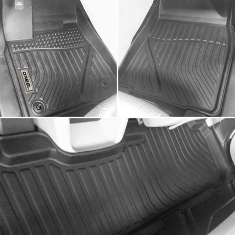 Toyota Highlander 5 Seats 2015-2019 Black Floor Mats TPE