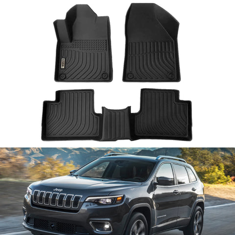 Jeep Cherokee 2015-2021 Black Floor Mats TPE