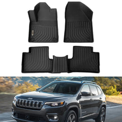 Jeep Cherokee 2015-2023 Black Floor Mats TPE