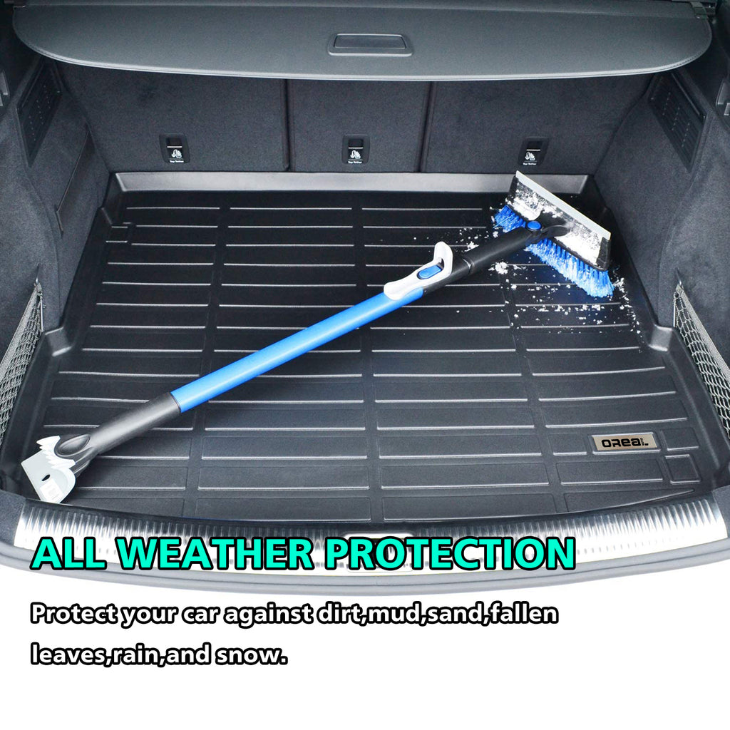 Hyundai Santa FE 2021-2023 Black TPE Trunk Mat