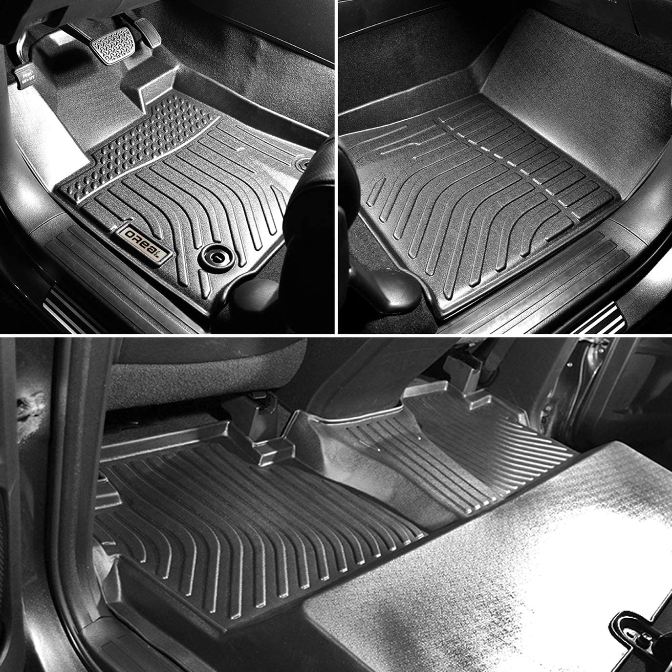 Toyota Tundra CrewMax Cab 2014-2021 Black Floor Mats TPE