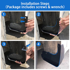 Hyundai Elantra 2017-2019 Black Mud Flaps