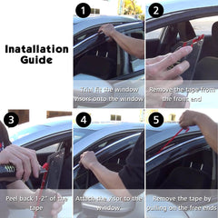 Kia Sorento 2012-2019 Sun Rain Visors Smoke Gray