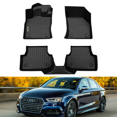 Audi A3 Sedan/ S3 2015-2021 Black Floor Mats TPE