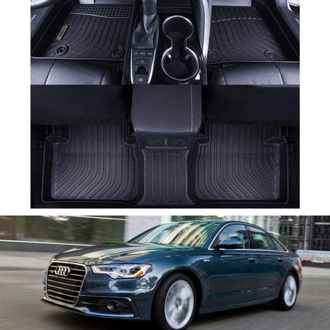 Audi  A4 (S4) 2009-2016 Black Floor Mats TPE