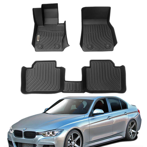 BMW 3 Series F30 2012-2018 Black Floor Mats TPE