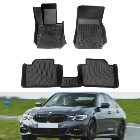 BMW 3 Series G20 330i xDrive AWD 2019-2021 Black Floor Mats TPE
