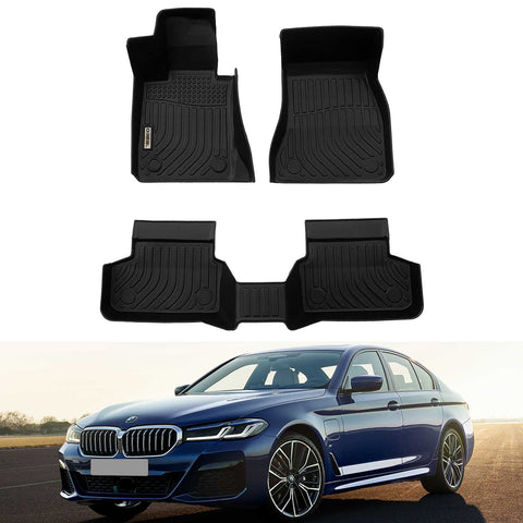 BMW 5 Series G30 2017-2023 Black Floor Mats TPE