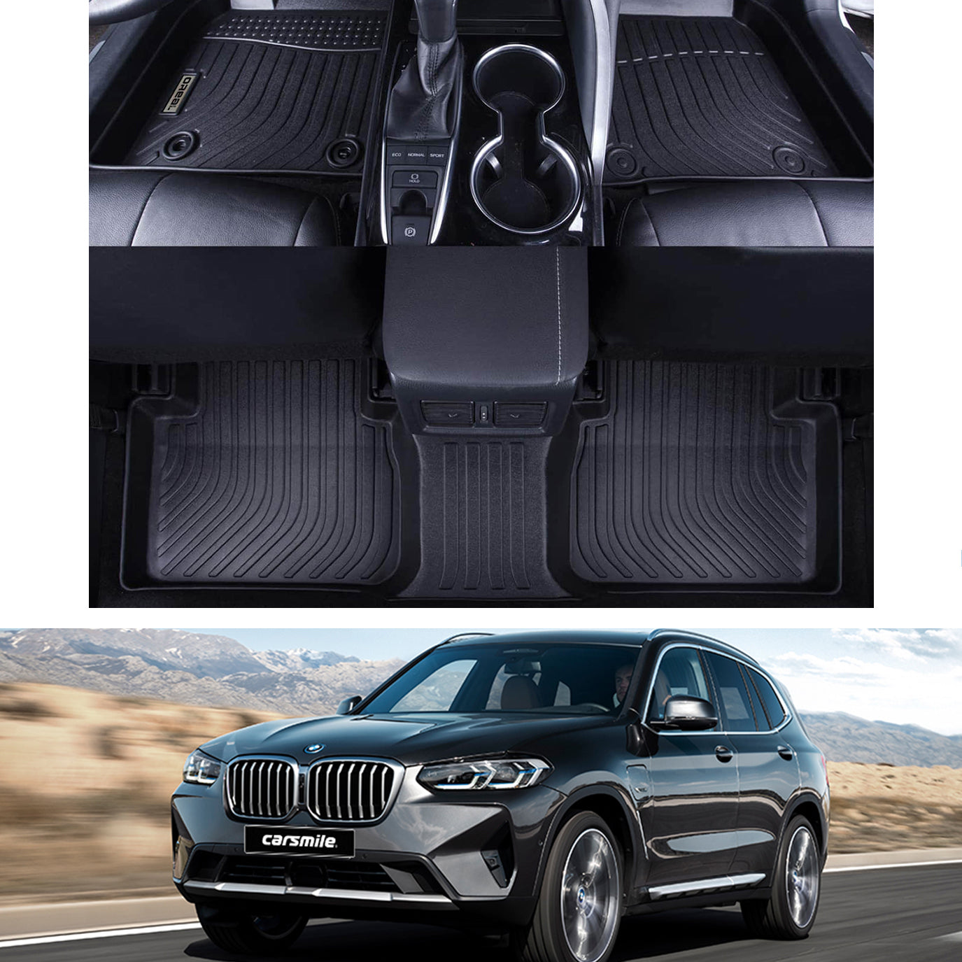 BMW X3 G01 2018-2022 Black Floor Mats TPE