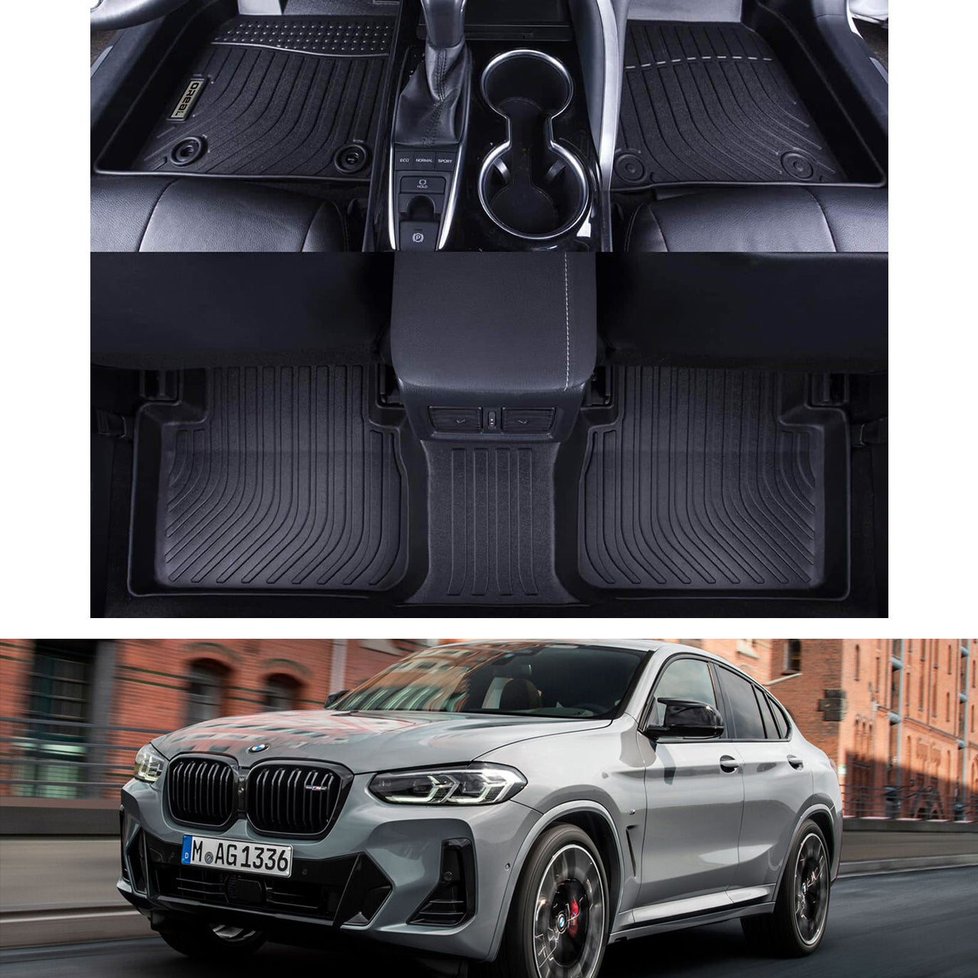 BMW X4 G02 2019-2021 Black Floor Mats TPE