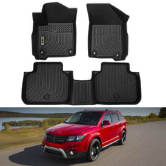 Dodge Journey 2011-2020 Black Floor Mats TPE