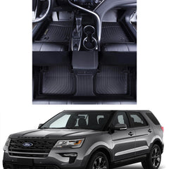 Ford Explorer 7 Seats 2020-2024 Black Floor Mats TPE
