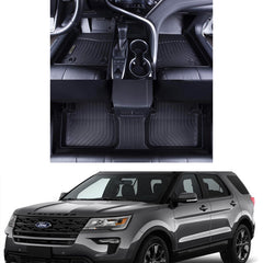 Ford Explorer 7 Seats 2020-2022 Black Floor Mats TPE