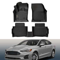 Ford Fusion / Lincoln MKZ 2017-2020 Black Floor Mats TPE