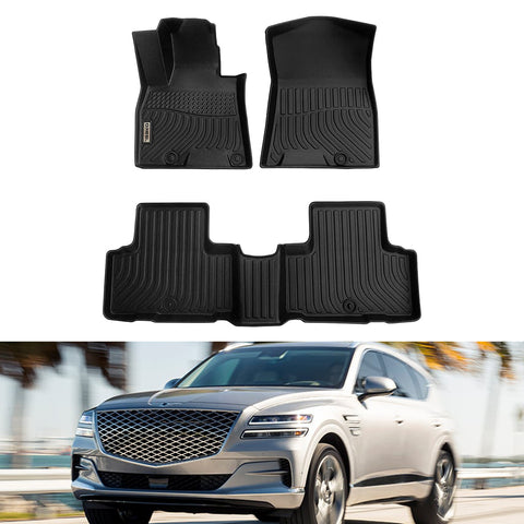 Genesis GV80 5 Seats 2021 2022 Black Floor Mats TPE