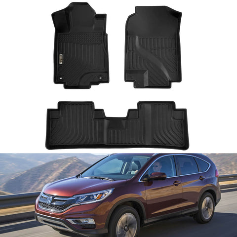 Honda CR-V CRV 2012-2016 Black Floor Mats TPE
