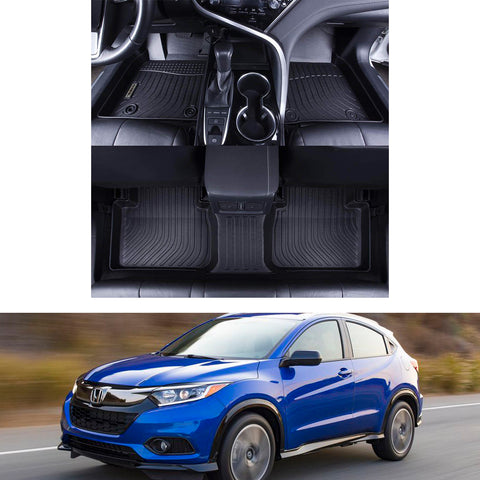 Honda HR-V HRV 2016-2021 Black Floor Mats TPE
