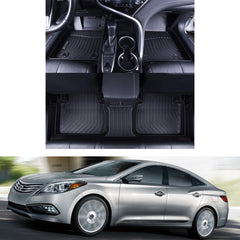 Hyundai Azera 2016-2019 Black Floor Mats TPE
