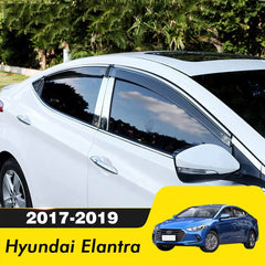 Hyundai Elantra 2017-2020 Sun Rain Visors Smoke Gray