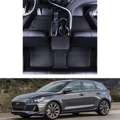 Hyundai Elantra GT Hatchback 2018-2020 Black Floor Mats TPE