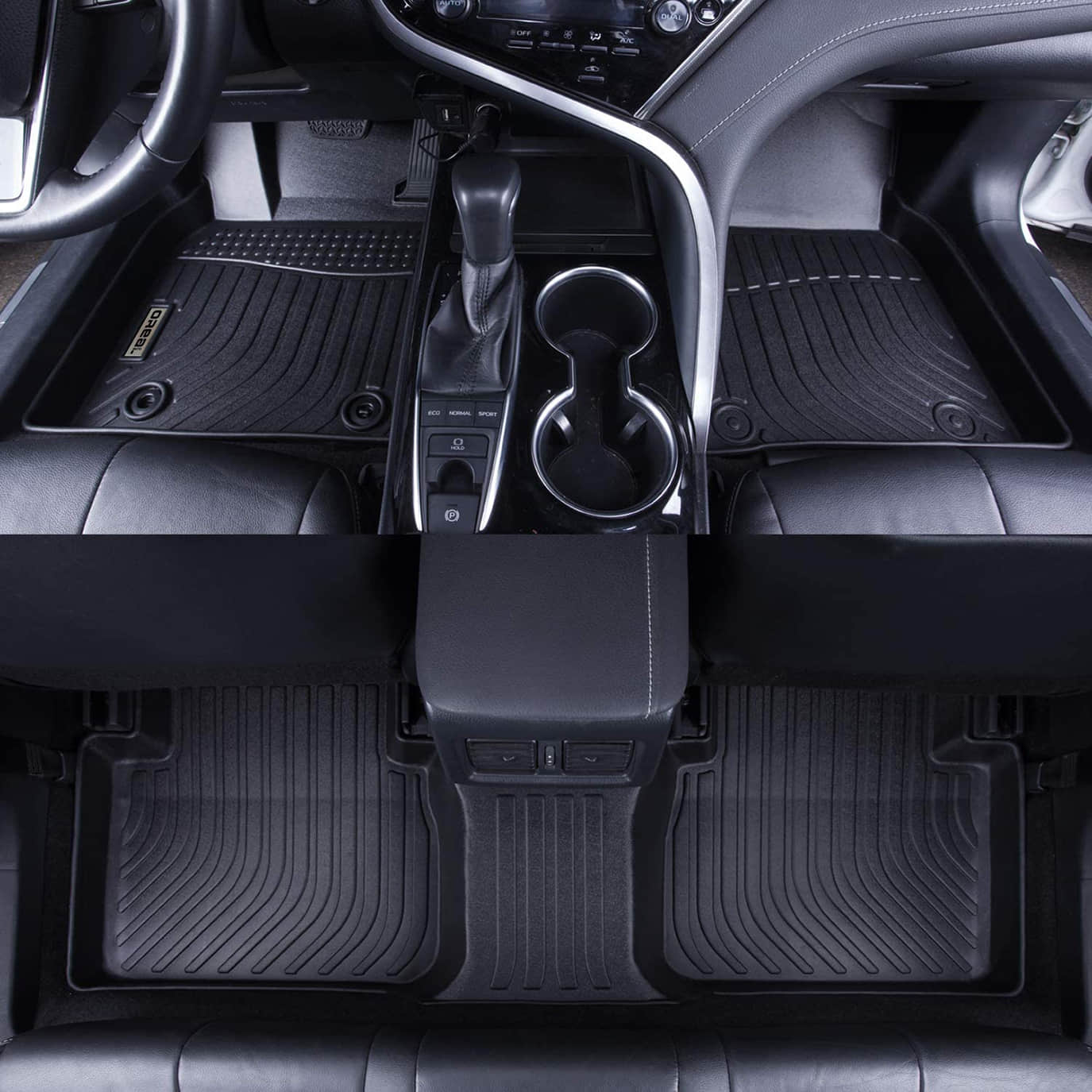 Hyundai Santa FE XL 7 Seats 2019 Black Floor Mats TPE