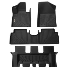 Hyundai Santa FE XL 7 Seats 2013-2019 Black Floor Mats TPE