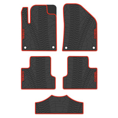 Jeep Cherokee 2014 2015-2019 Black Rubber Floor Mats