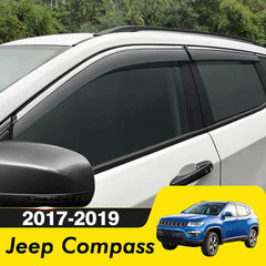 Jeep Compass 2017-2019 Sun Rain Visors Smoke Gray
