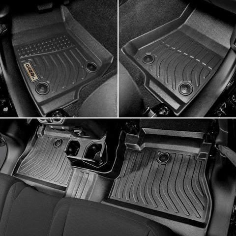 Jeep Wrangler JL Unlimited 4Door (Not for Wrangler 4xe) 2018-2022 Black Floor Mats TPE