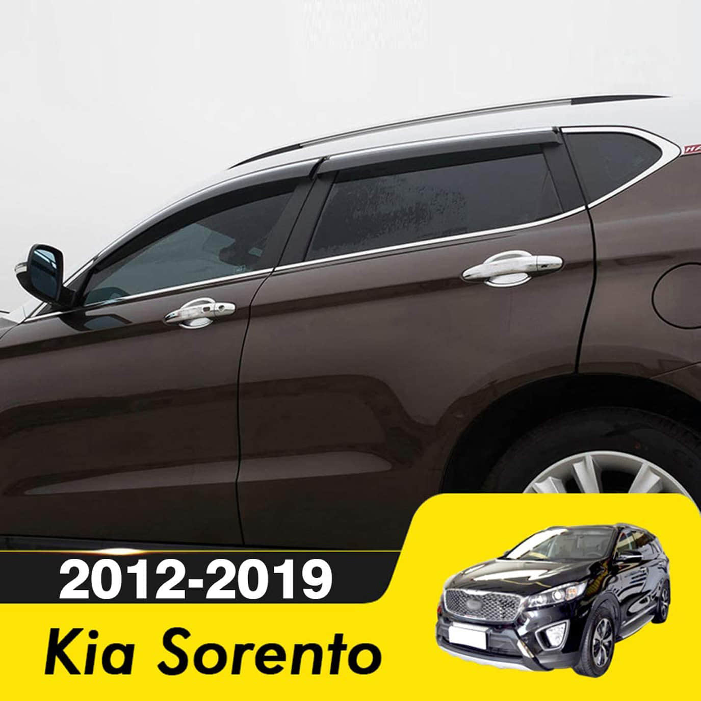 Kia Sorento 2012-2019 Sun Rain Visors Smoke Gray