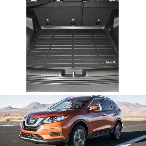 Nissan Rogue 2014-2020 Black TPE Trunk Mat