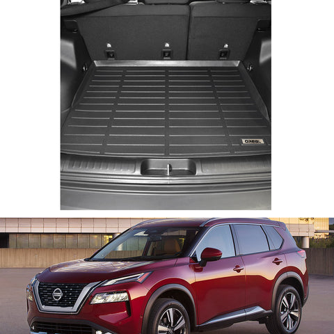 Nissan Rogue 2021-2022 Black TPE Trunk Mat