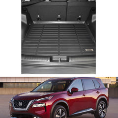 Nissan Rogue 2021-2022 Black TPE Trunk Mat