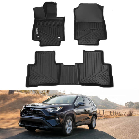 Toyota RAV4 Hybrid 2019-2022 Black Floor Mats TPE