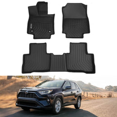 Toyota RAV4 Hybrid 2019-2022 Black Floor Mats TPE