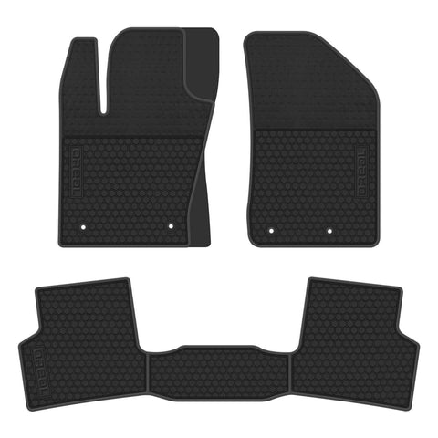 Jeep Renegade 2015-2019 Black Rubber Floor Mats