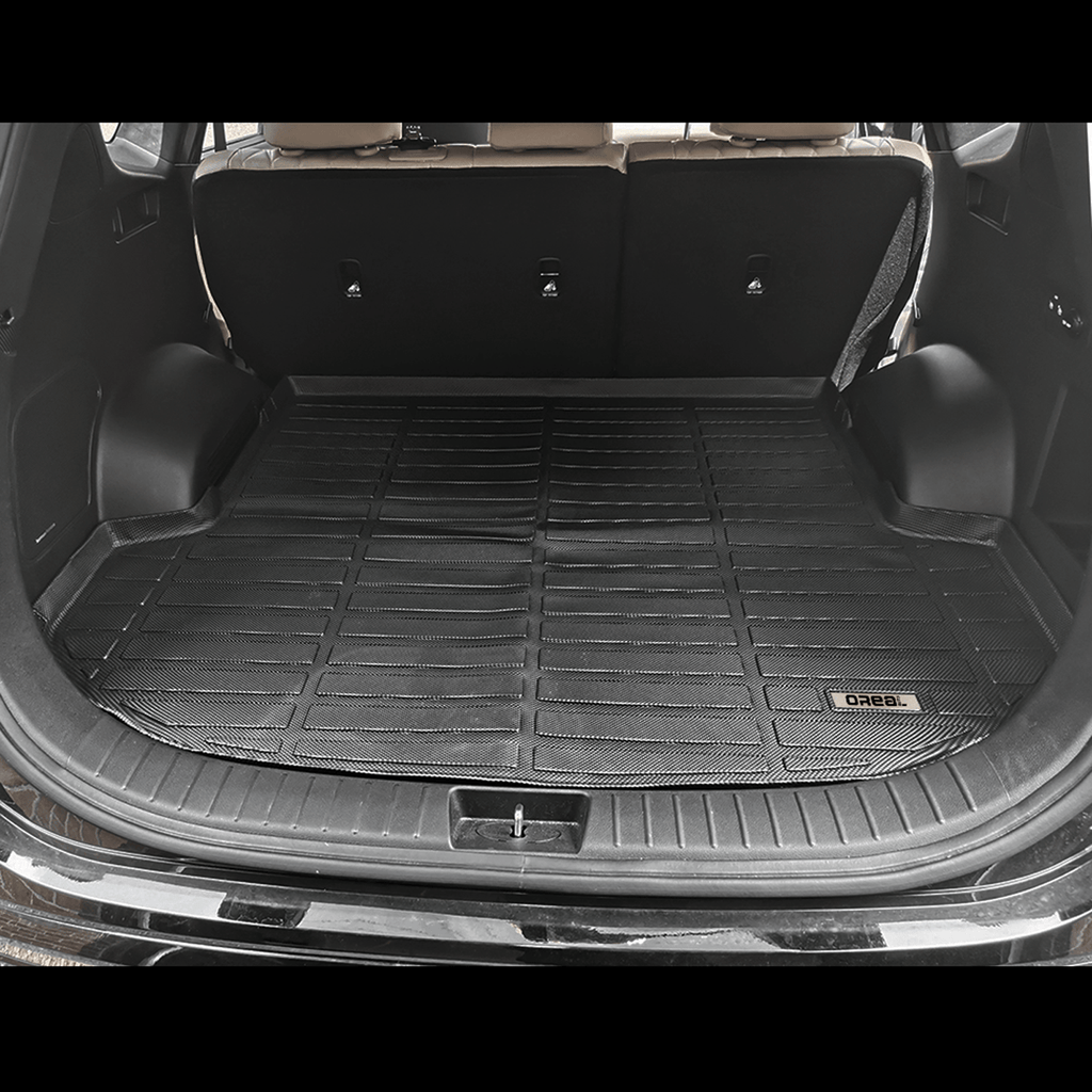 Hyundai Santa FE 2021-2023 Black TPE Trunk Mat